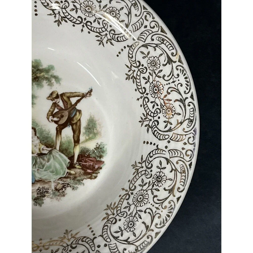 VTG American‎ Limoges Triumph China D'or Dessert Bowls 6 1/8'' Set Of 2